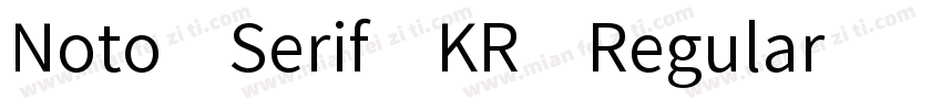 Noto Serif KR Regular字体转换
